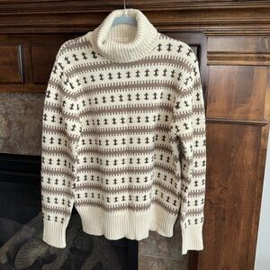 GANT Rugger Khaki Knitted Wool Alpaca Turtleneck Sweater NWT Large
